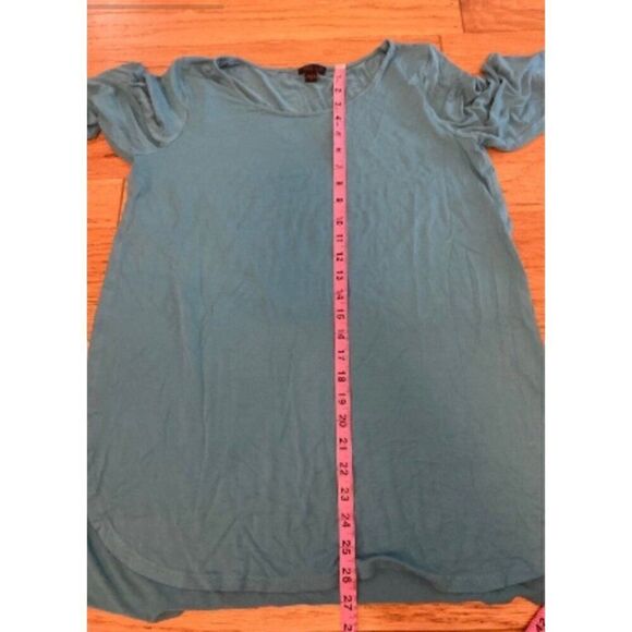 J. Jill women's Teal 3/4 Sleeve round neck soft and casual Tunic Top Size Large - Picture 7 of 9